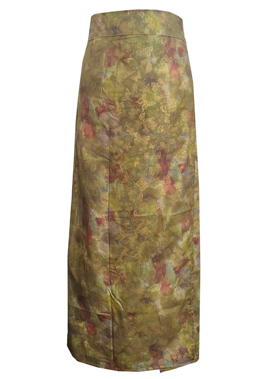 'EARTH' Batik Dyed Long Wrap Skirt