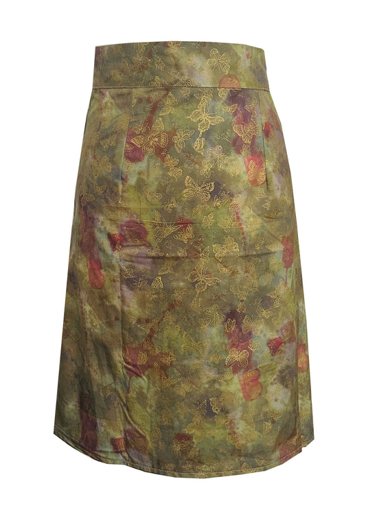 'EARTH' Batik Dyed Midi Wrap Skirt