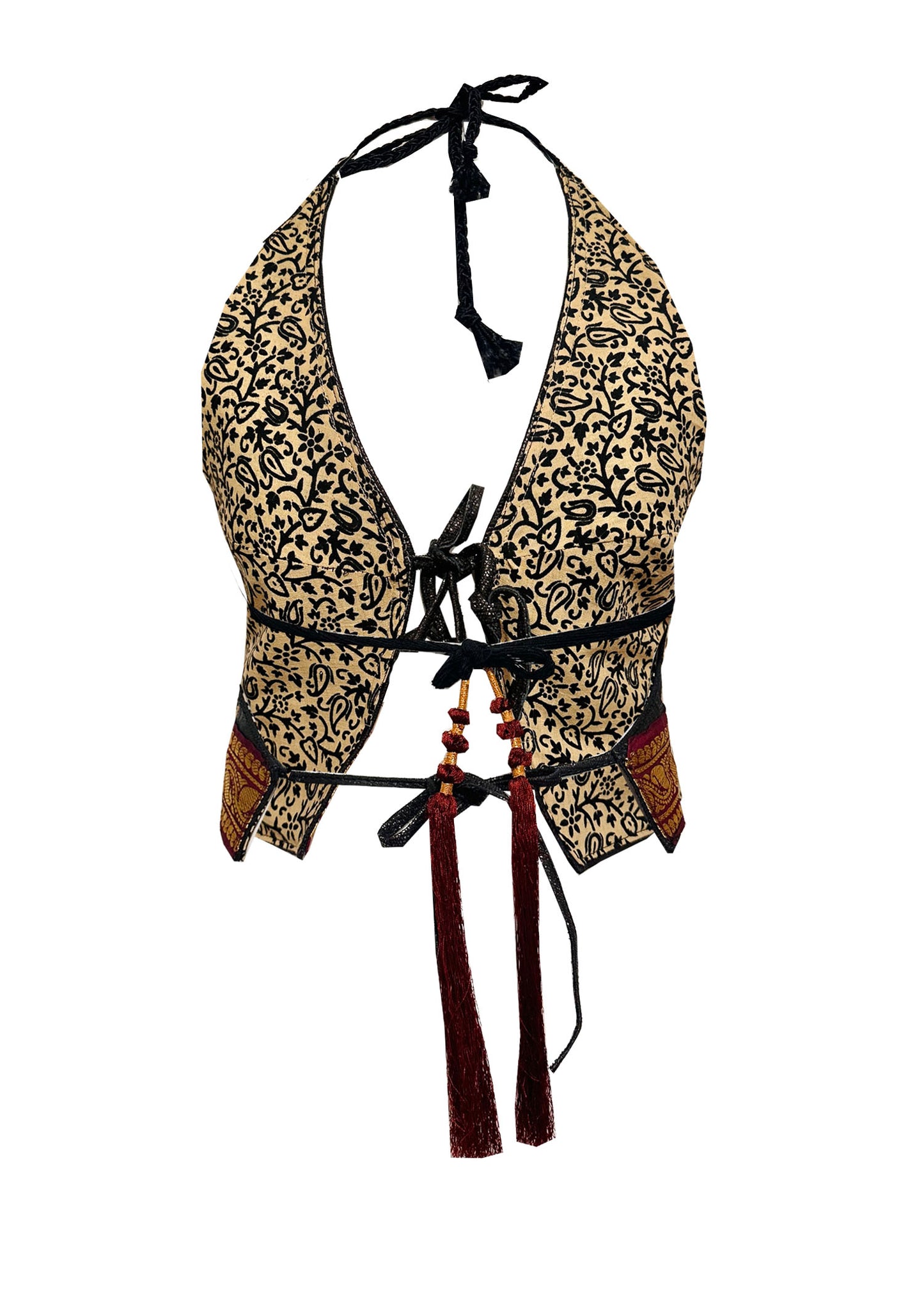 'DURGA' Leather Halter Top