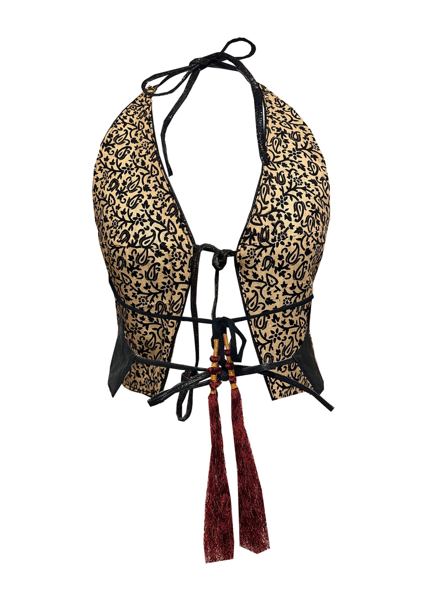 'KALI' Leather Halter Top