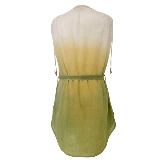 ‘BLISS’ Plant Dyed Short Kaftan - Ocean