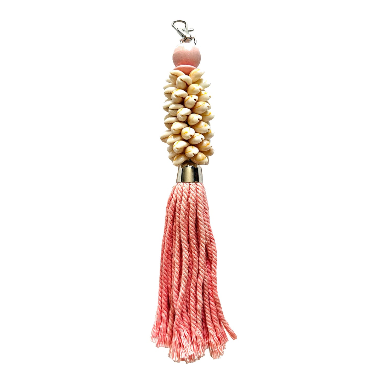 OCEAN Cowry Shell Bag Charm - Coral