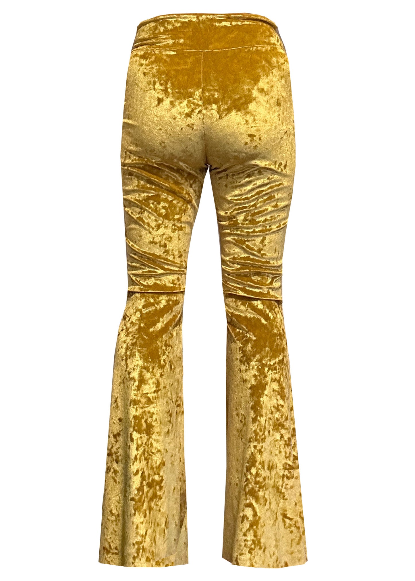 'GEOLU' Crushed Velvet Flares