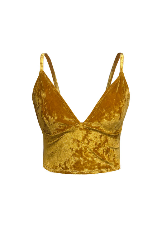 GEOLU Crushed Velvet Bralette