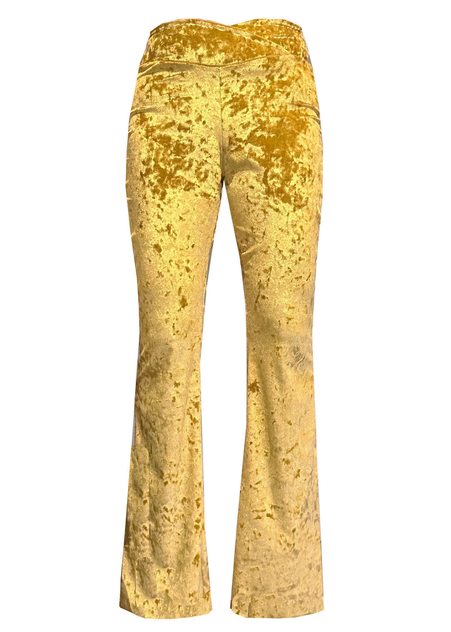 'GEOLU' Crushed Velvet Flares