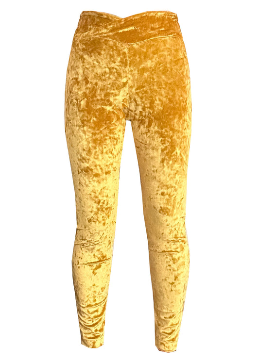 'GEOLU' Crushed Velvet Leggings