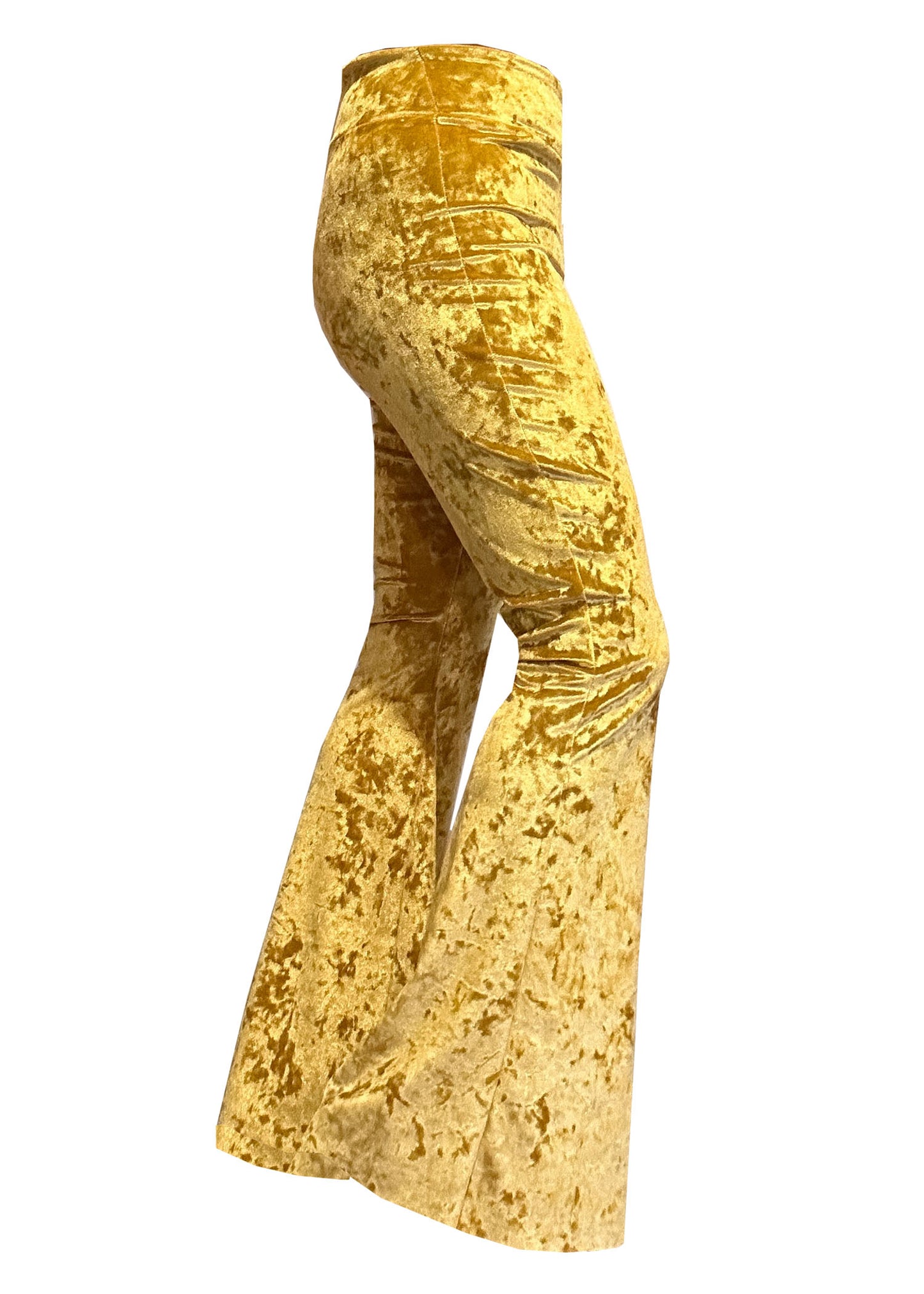 'GEOLU' Crushed Velvet Flares