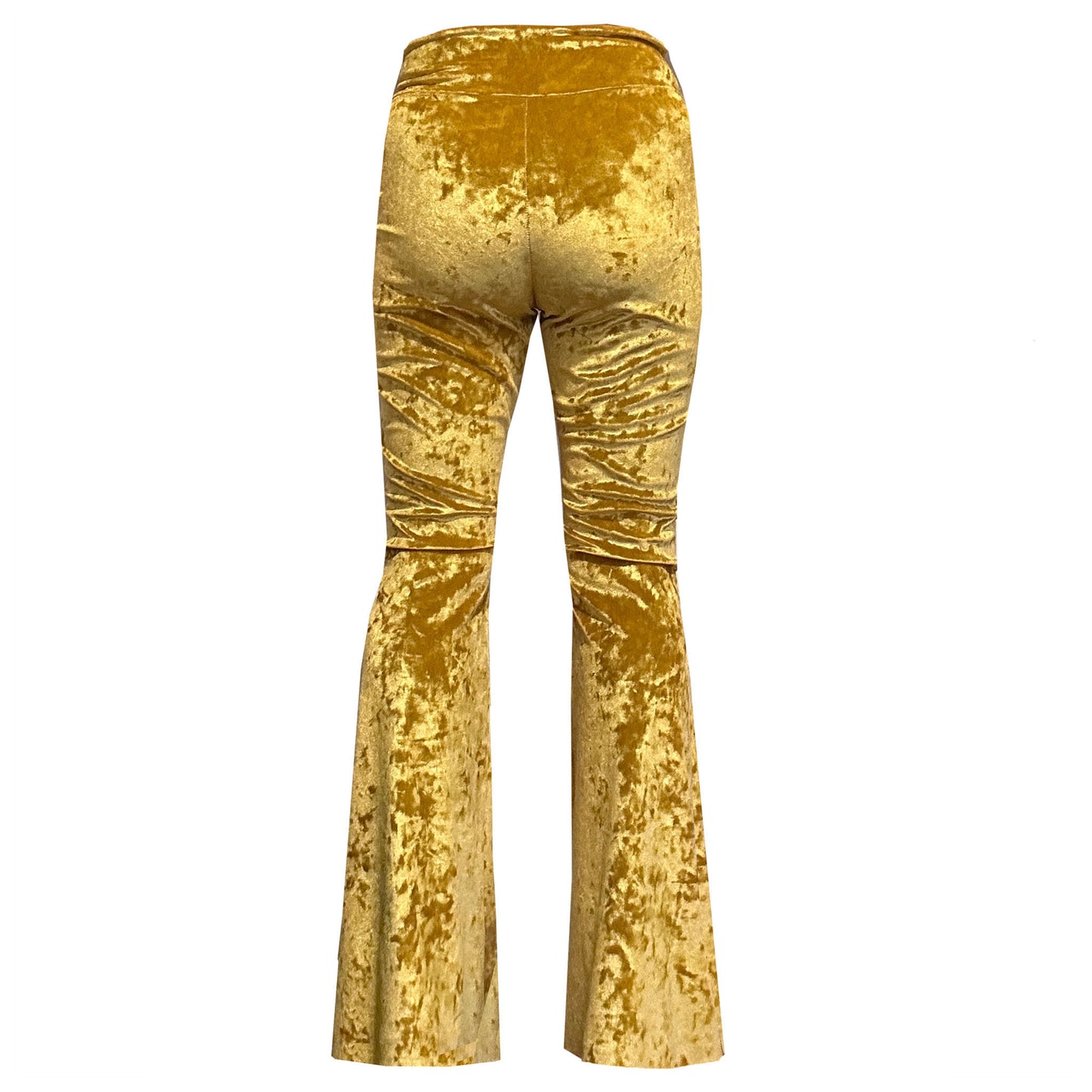 'GEOLU' Crushed Velvet Flares