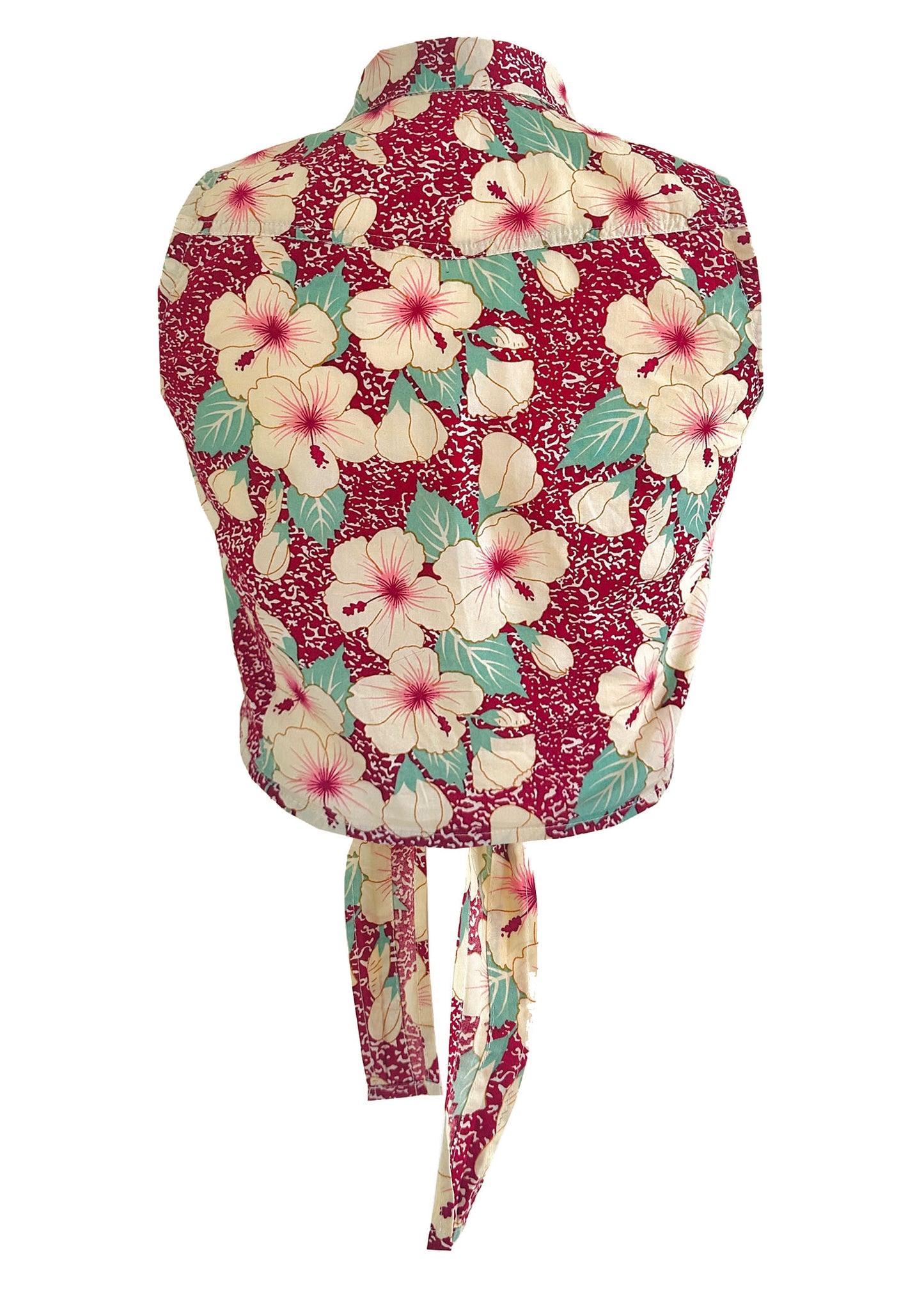 'HIBISCUS' Woman's Cotton Crop Blouse