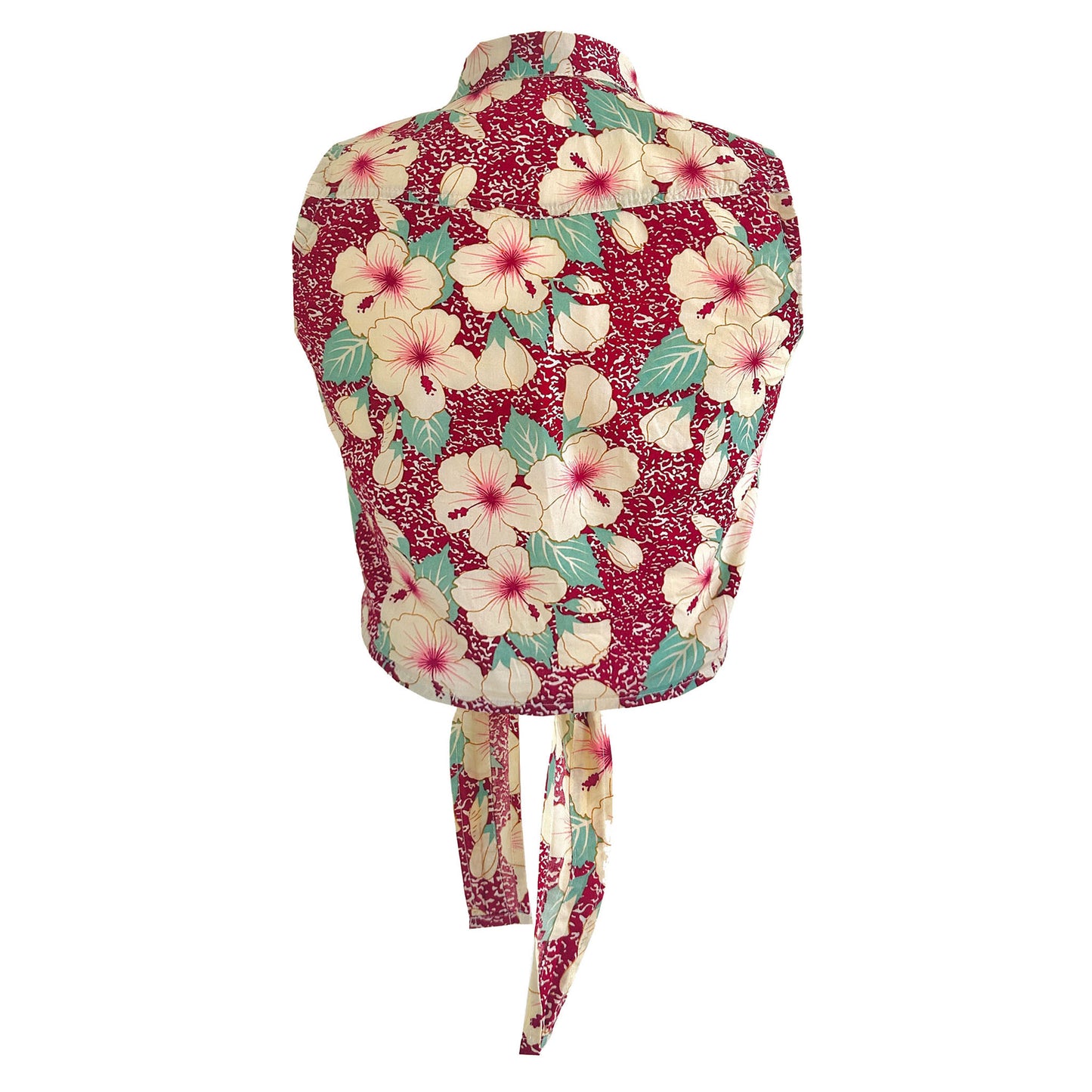 'HIBISCUS' Woman's Cotton Crop Blouse