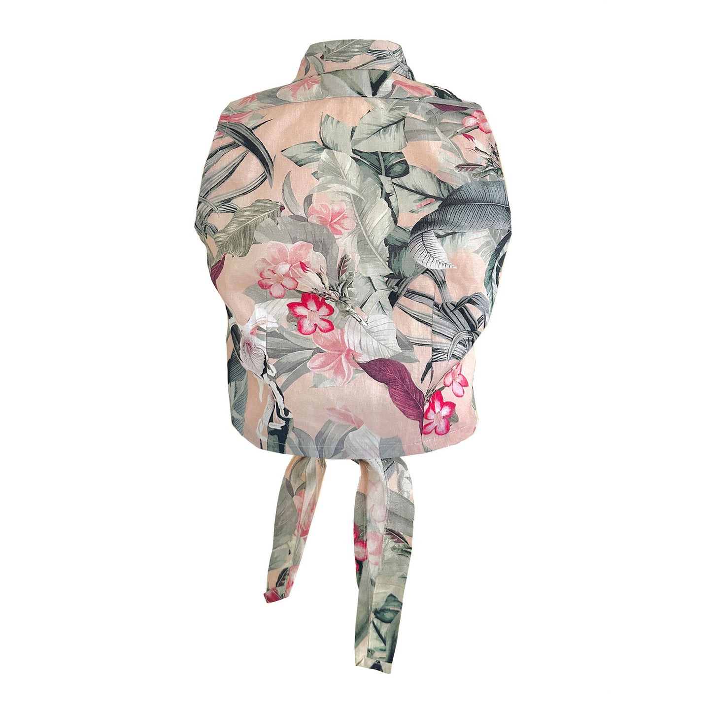 'JUNGLE' Womans Linen Crop Blouse