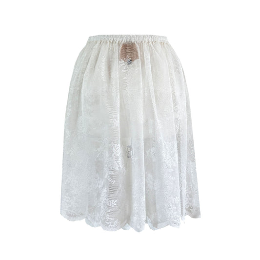 FLOWER Lace Midi Tutu Skirt