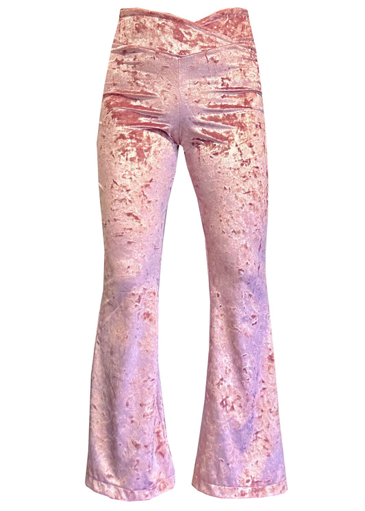 'LOTUS' Crushed Velvet Flares