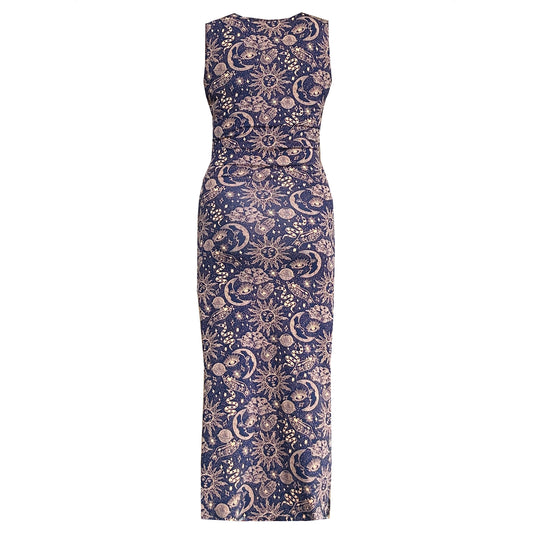 MYSTIC Cotton Lycra Bodycon Maxi Dress