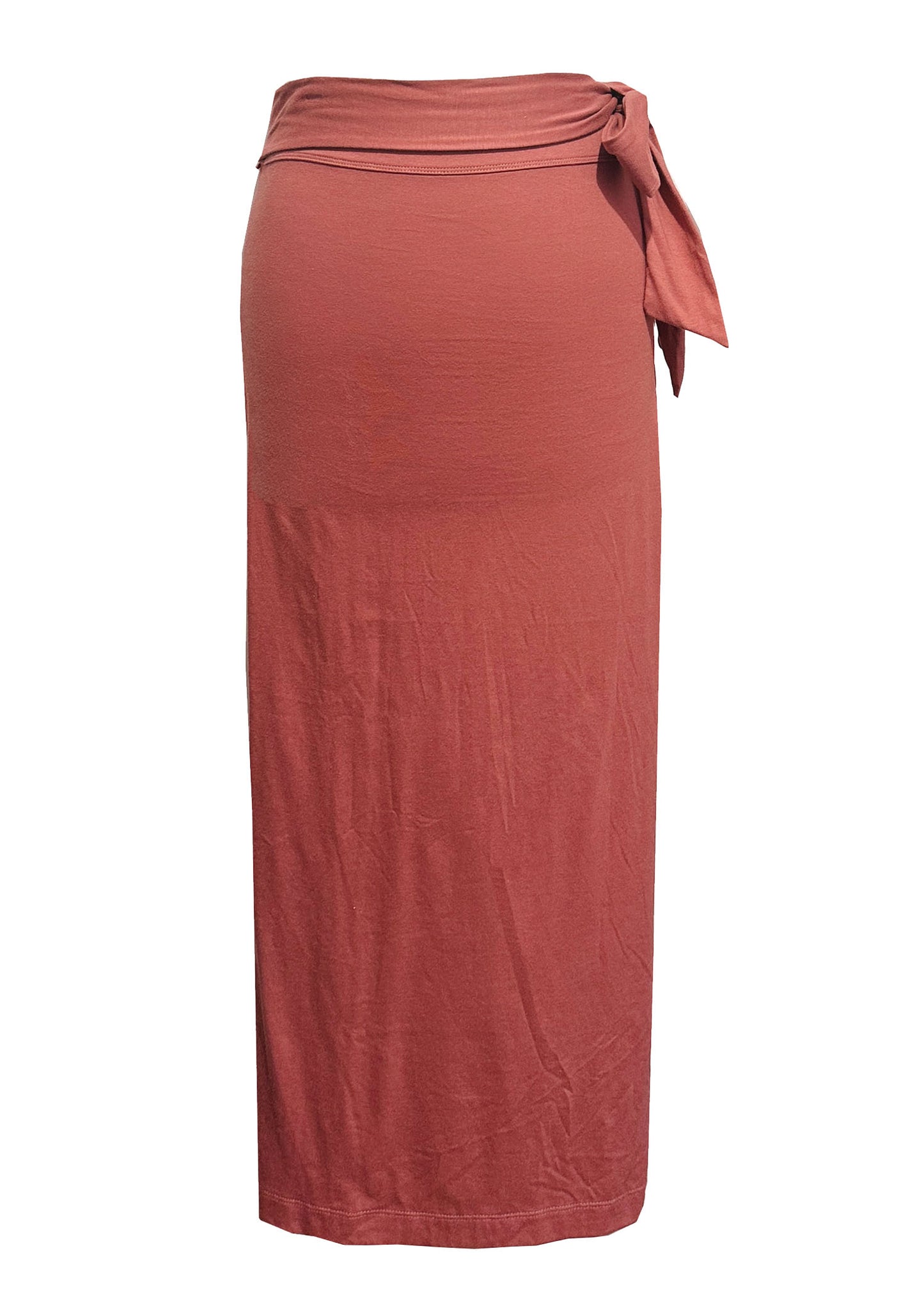 'PARADISE' Long Slit Skirt - Coral