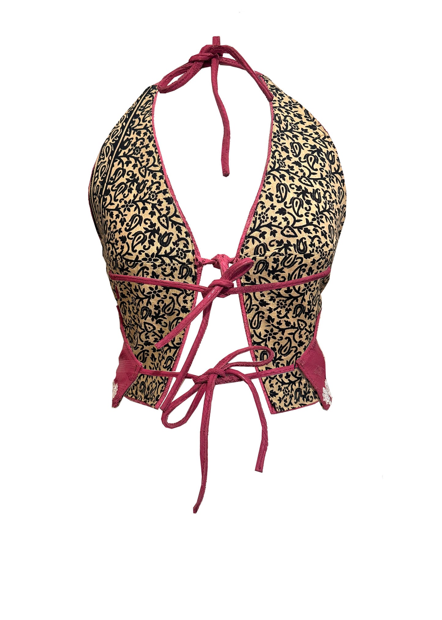 'DEVI' Leather Halter Top