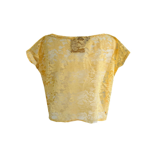LOVE Net Top - Yellow