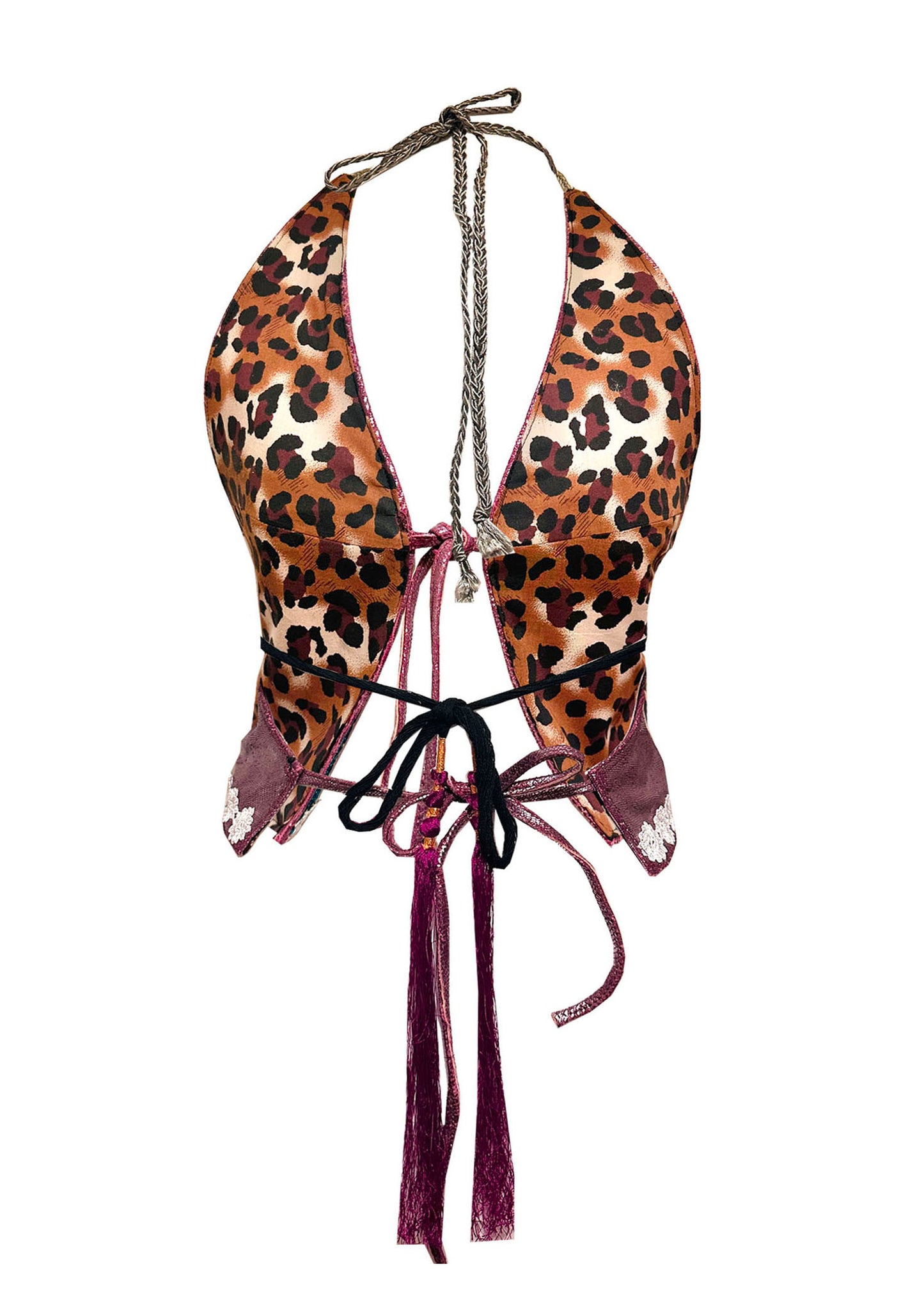 'SHAKTI' Leather Halter Top