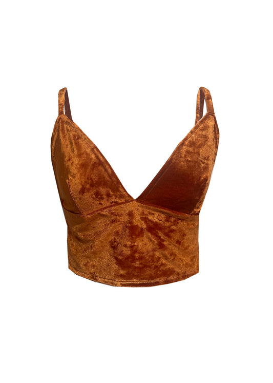 RUST Crushed Velvet Bralette