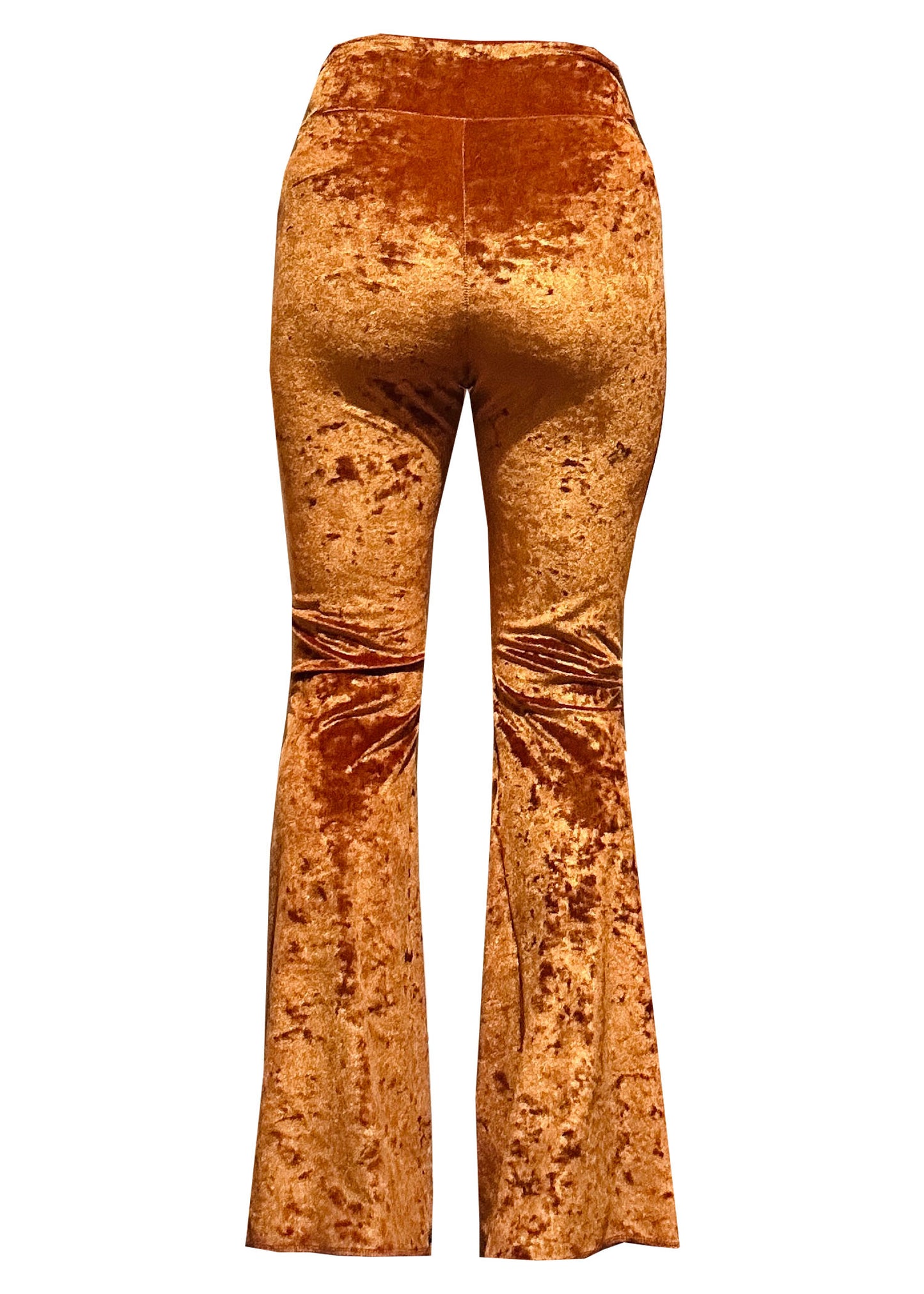 'RUST' Crushed Velvet Flares