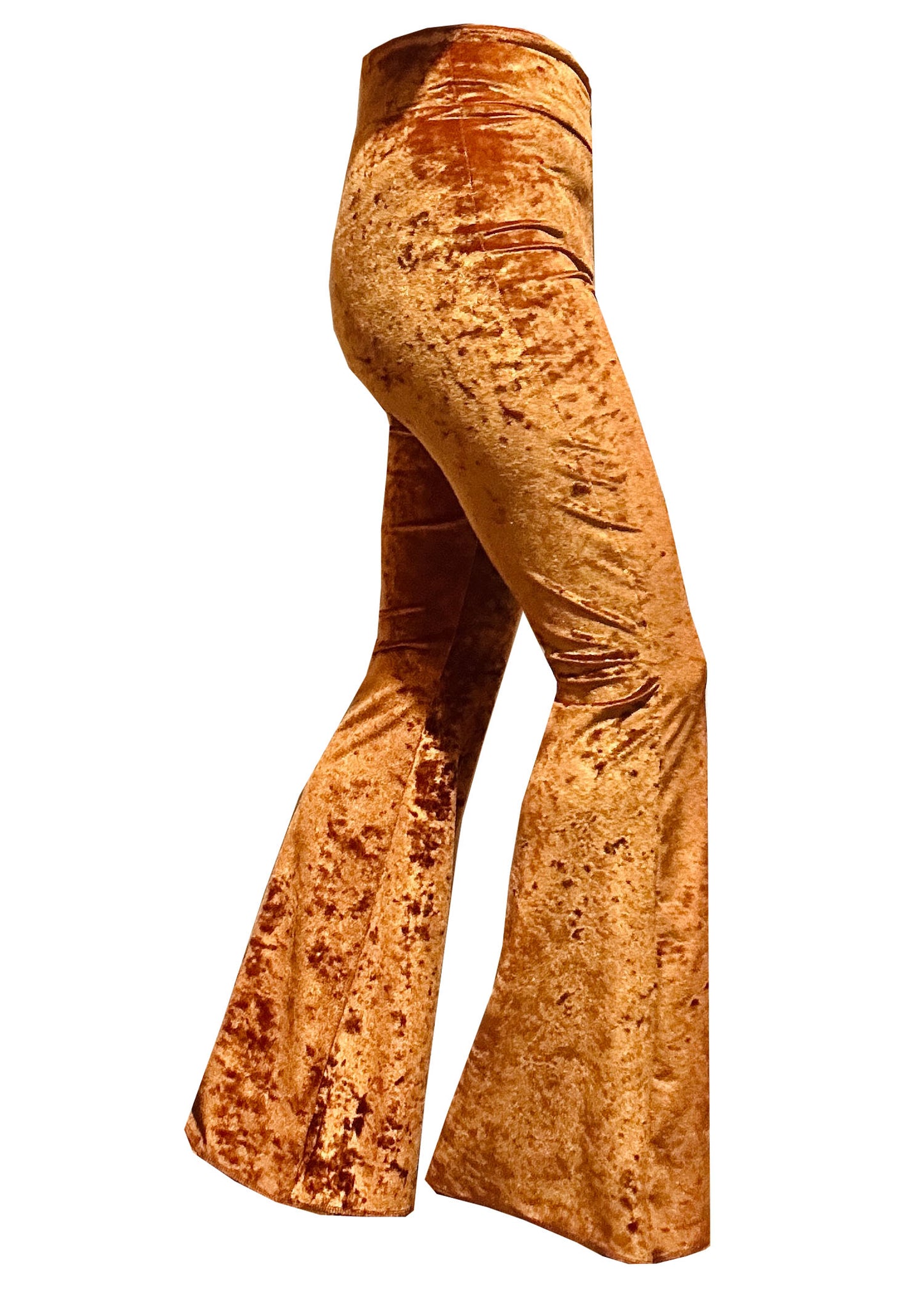 'RUST' Crushed Velvet Flares