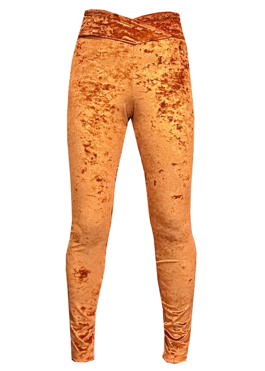 'RUST' Crushed Velvet Leggings