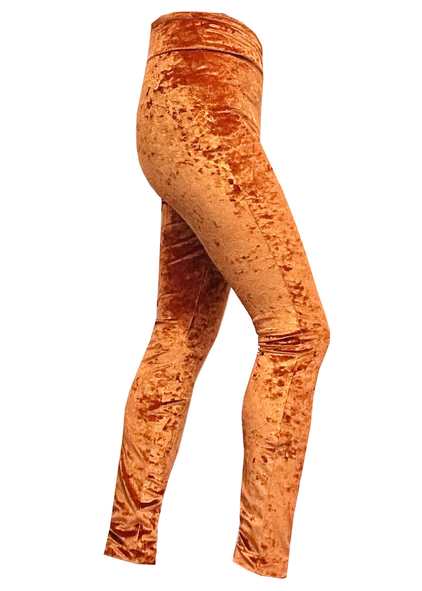 'RUST' Crushed Velvet Leggings