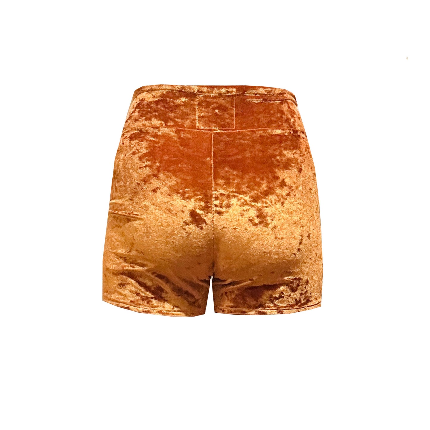 RUST Crushed Velvet Hotpants