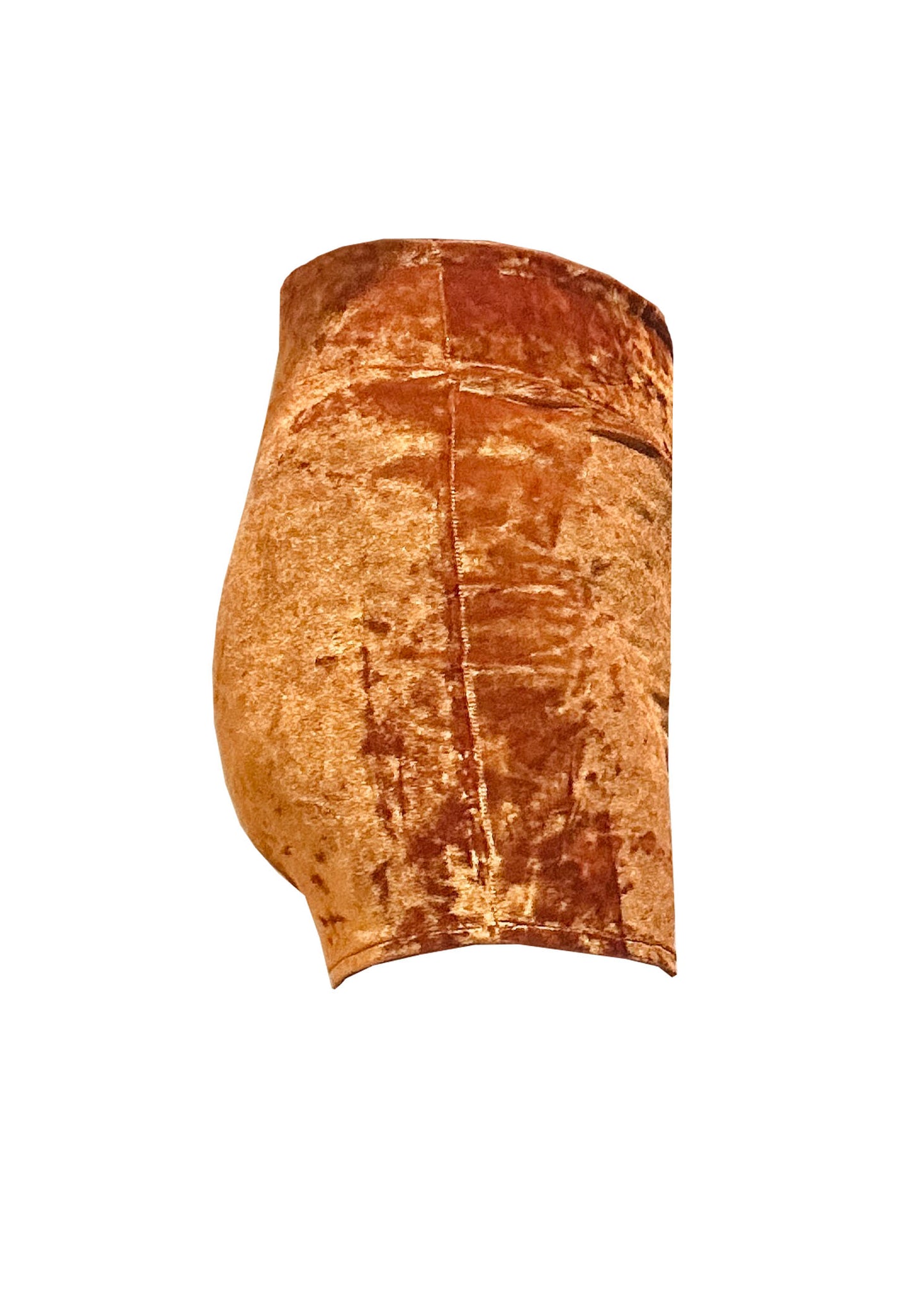 RUST Crushed Velvet Hotpants