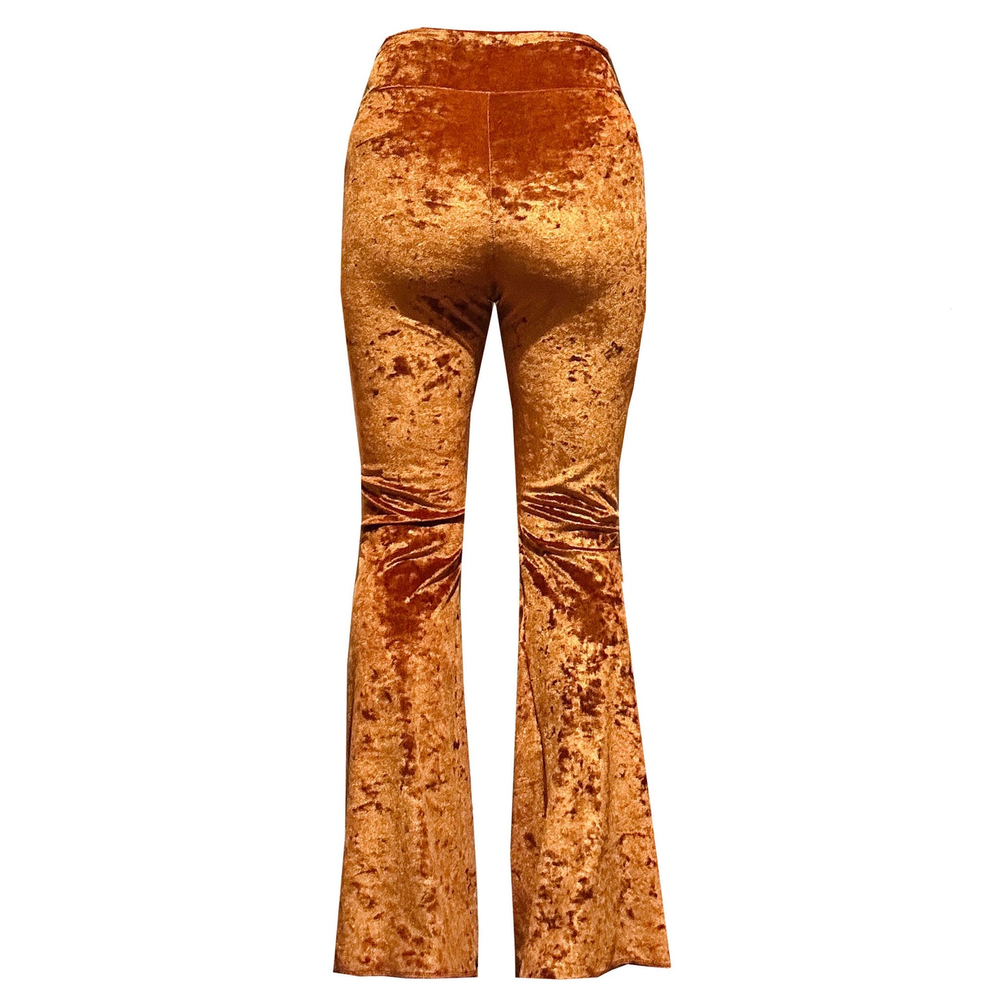 'RUST' Crushed Velvet Flares