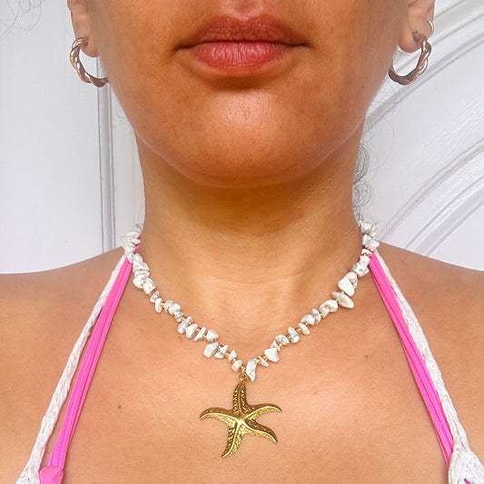 STARFISH Tourmaline Crystal Necklace