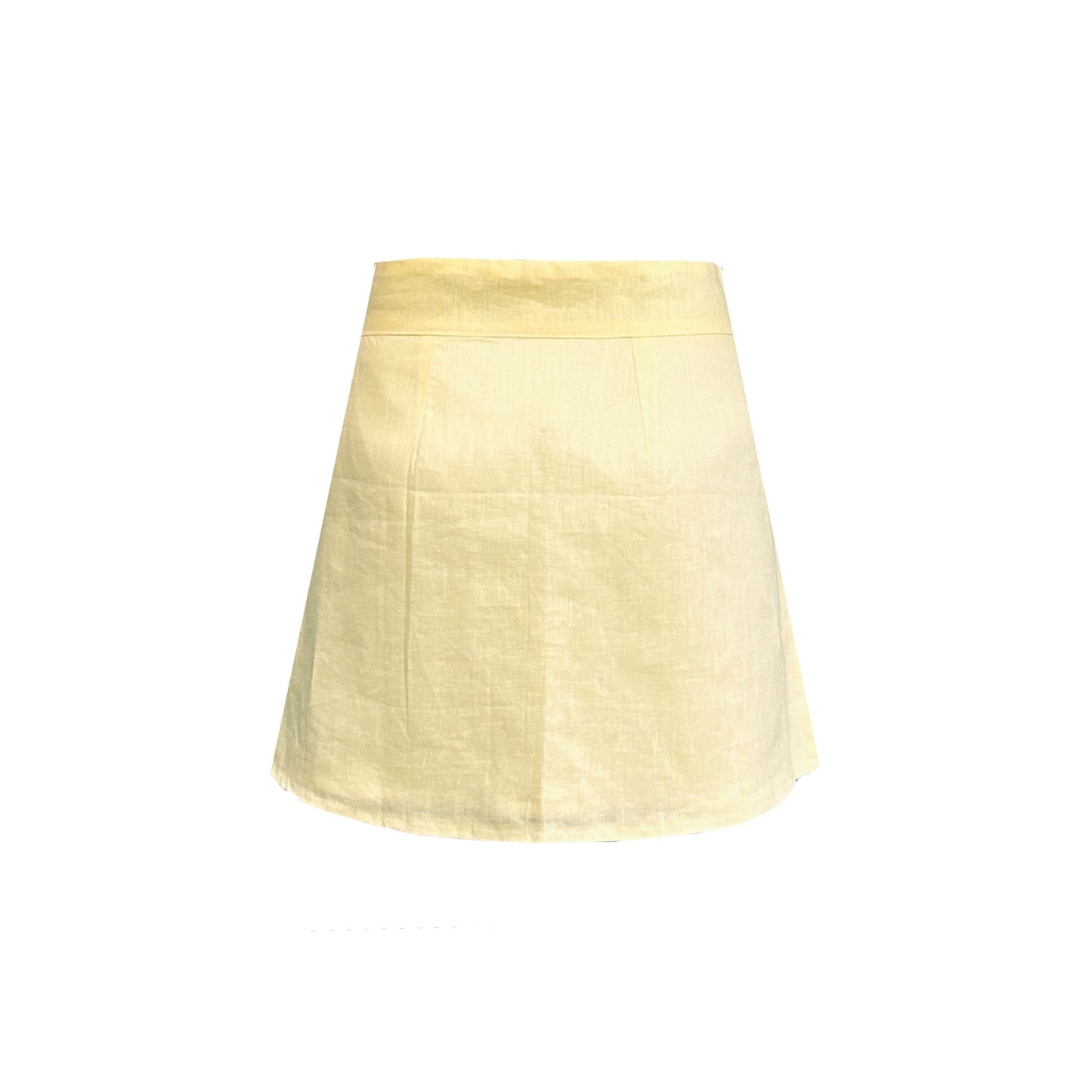 'ZEN' Linen Skirt - Lemon