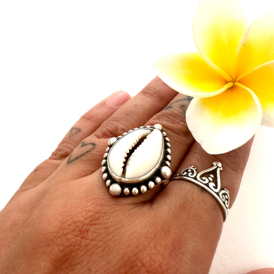 YONI Cowry Shell 925 Ring