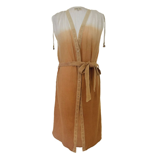 ‘BLISS’ Plant Dyed Long Kaftan - Coral