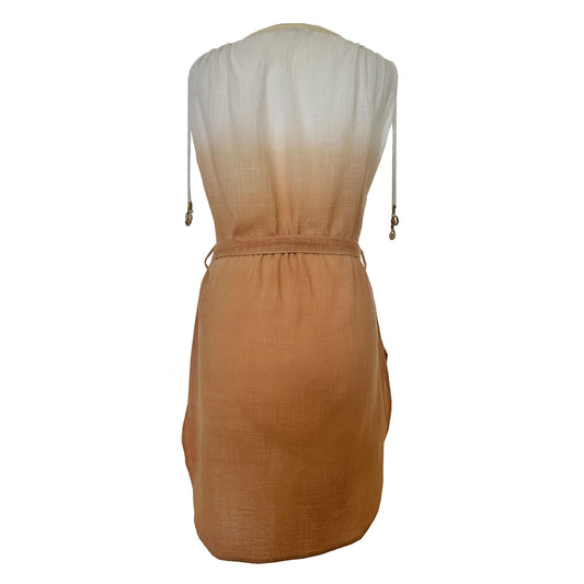 ‘BLISS’ Plant Dyed Short Kaftan - Coral