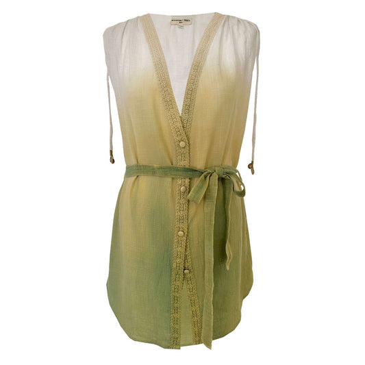 ‘BLISS’ Plant Dyed Short Kaftan - Ocean