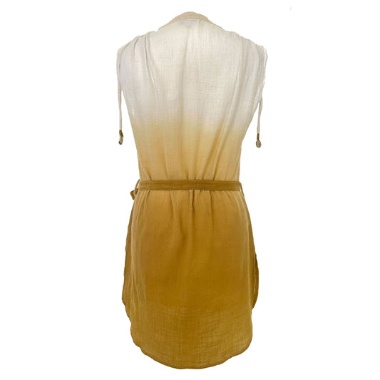 ‘BLISS’ Plant Dyed Short Kaftan - Sand