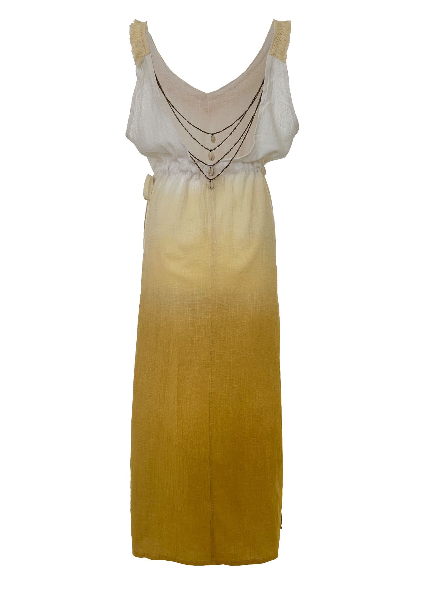 'BLISS' Plant Dyed Long Dress - Sand