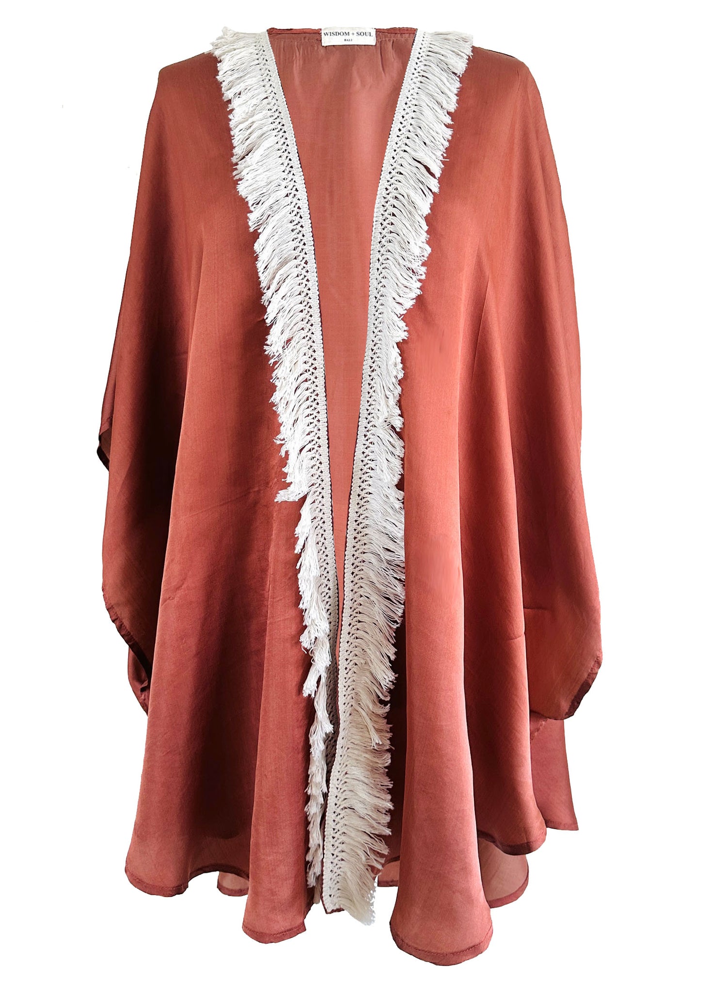 'FLOW' Silk Kimono - Rust