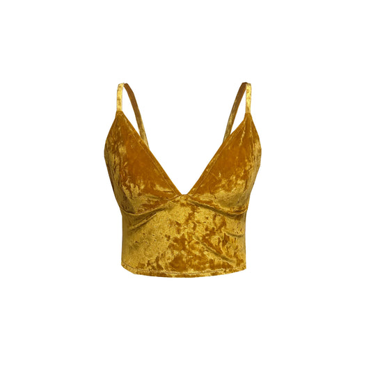 GEOLU Crushed Velvet Bralette