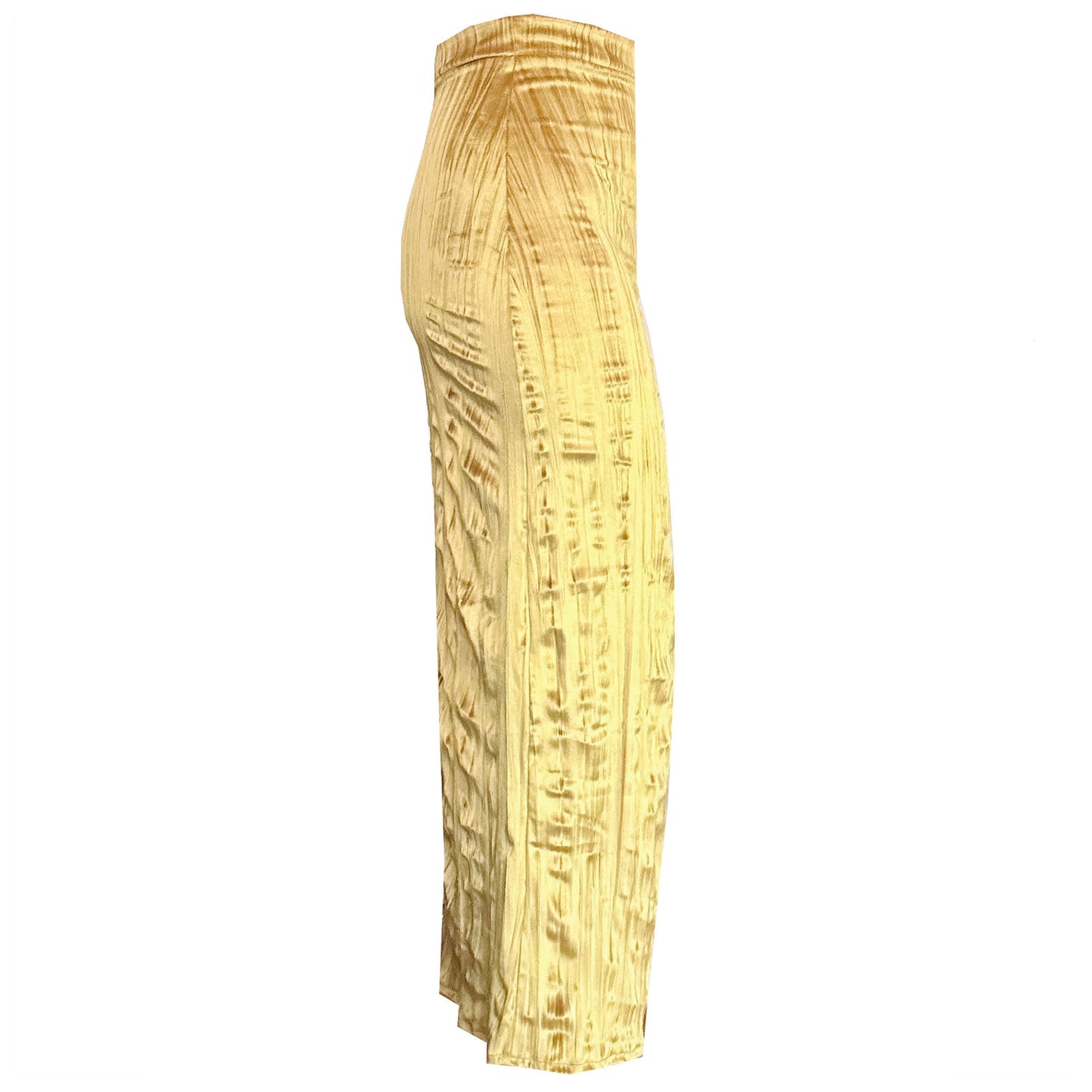 'GEOLU' Crimped Velvet Long Split Skirt