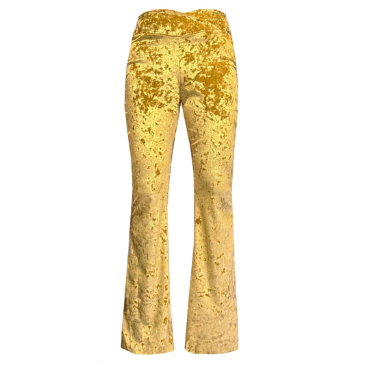 'GEOLU' Crushed Velvet Flares