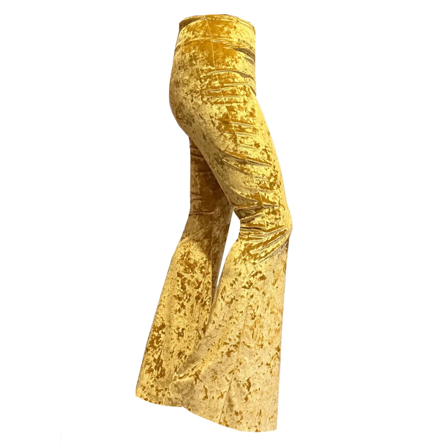 'GEOLU' Crushed Velvet Flares