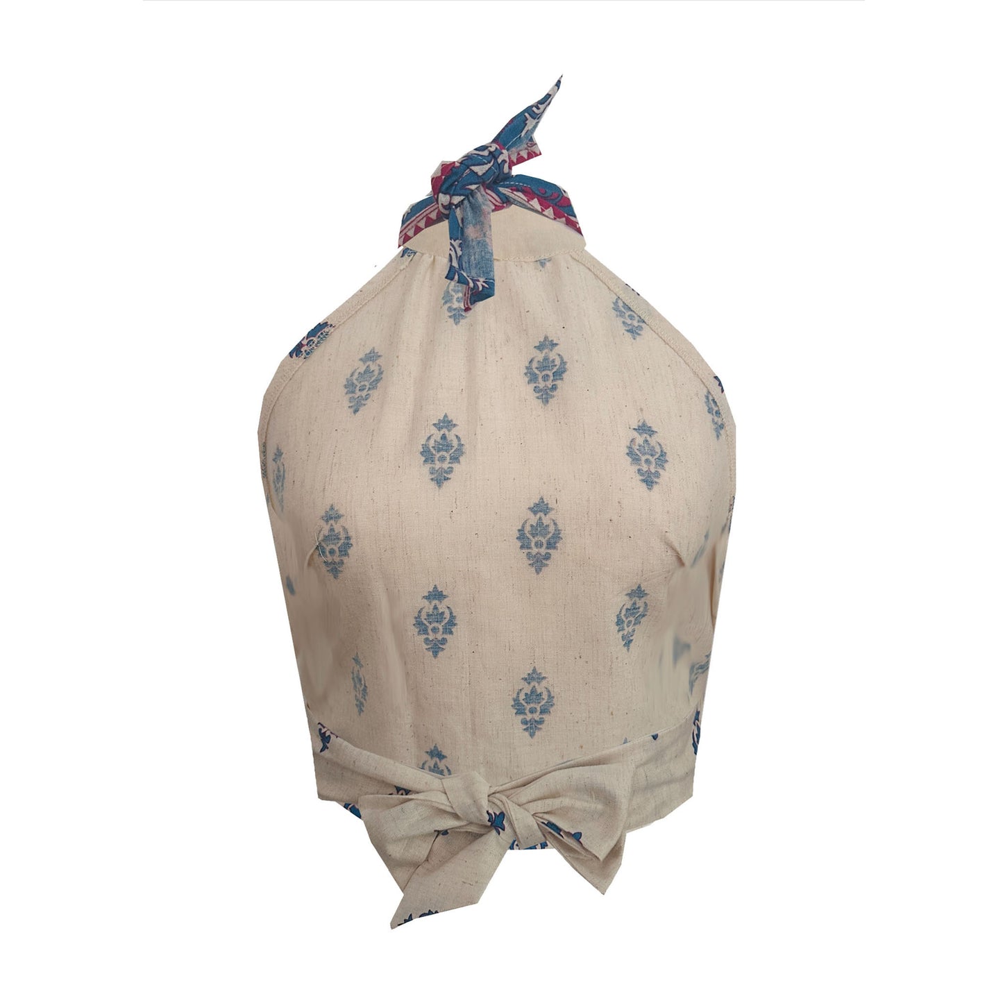 RANI Cotton Halter Top - Blue