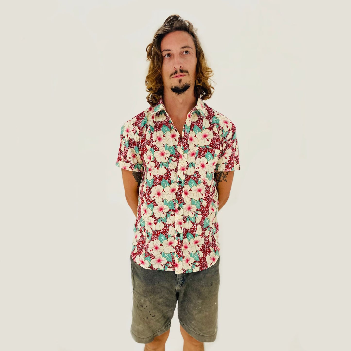 ‘HIBISCUS’ Men's Cotton Shirt