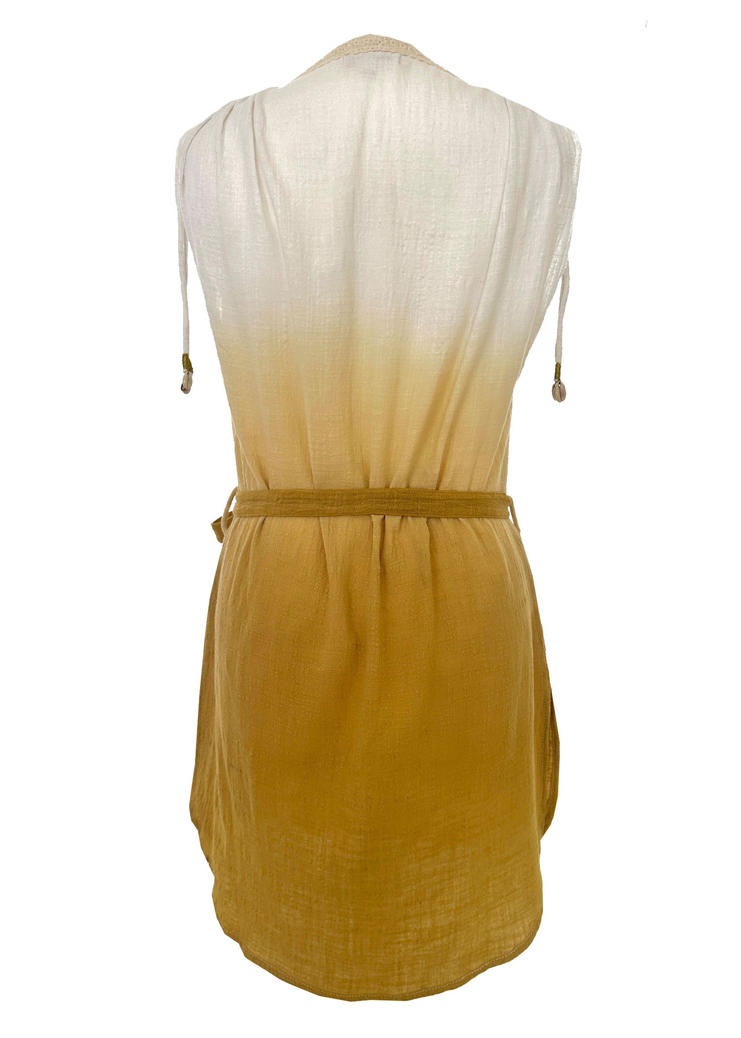 ‘BLISS’ Plant Dyed Short Kaftan - Sand