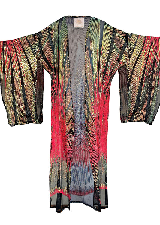 'PHOENIX' Mega Sequin Kimono