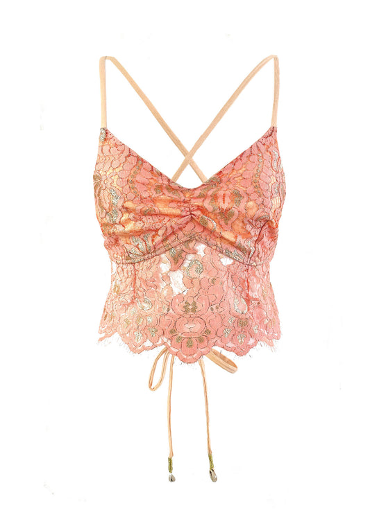 'DREAM' Lace Top - Coral