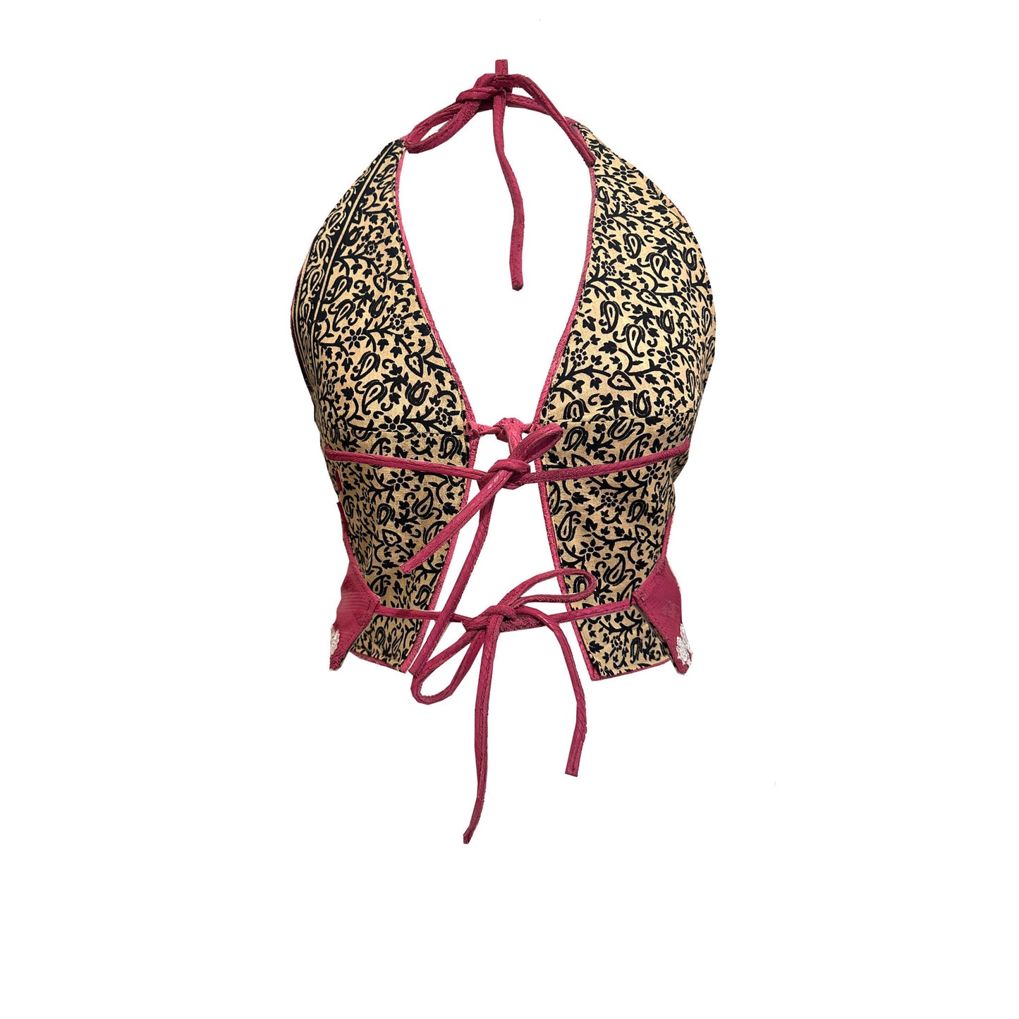 'DEVI' Leather Halter Top