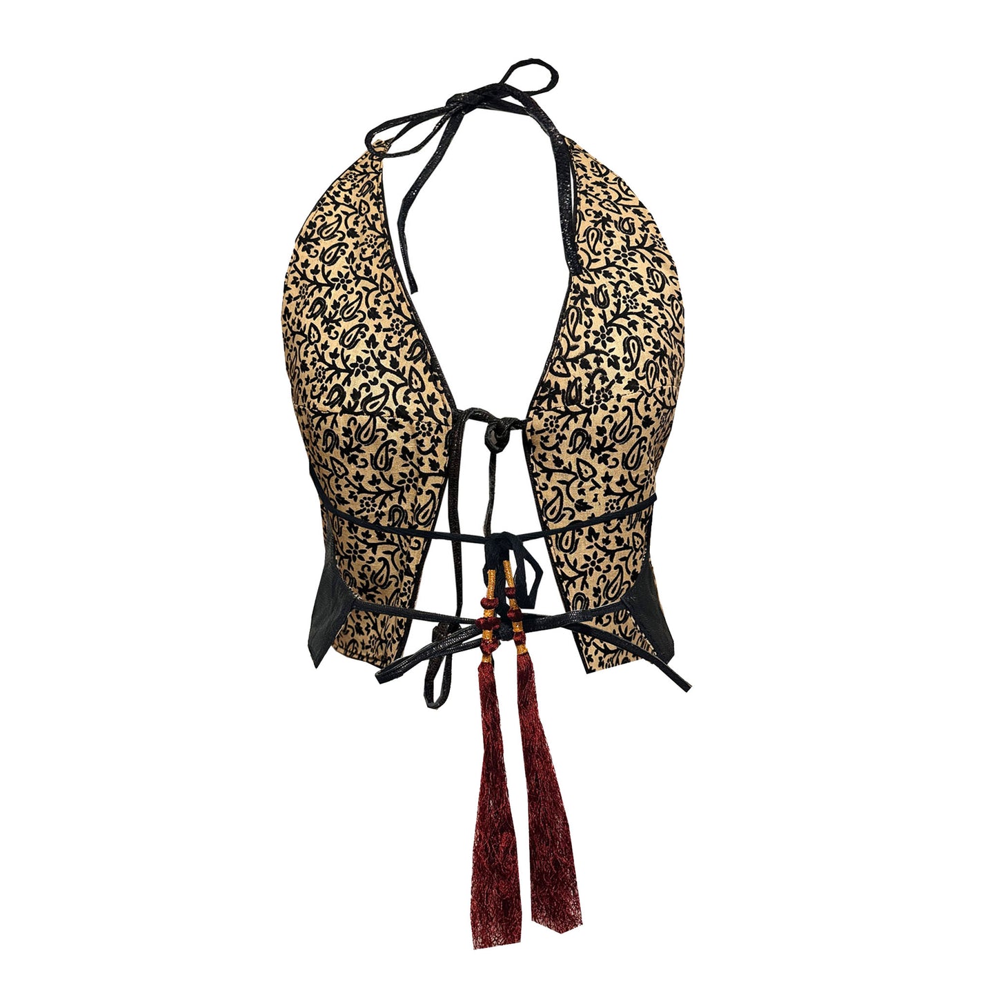 'KALI' Leather Halter Top